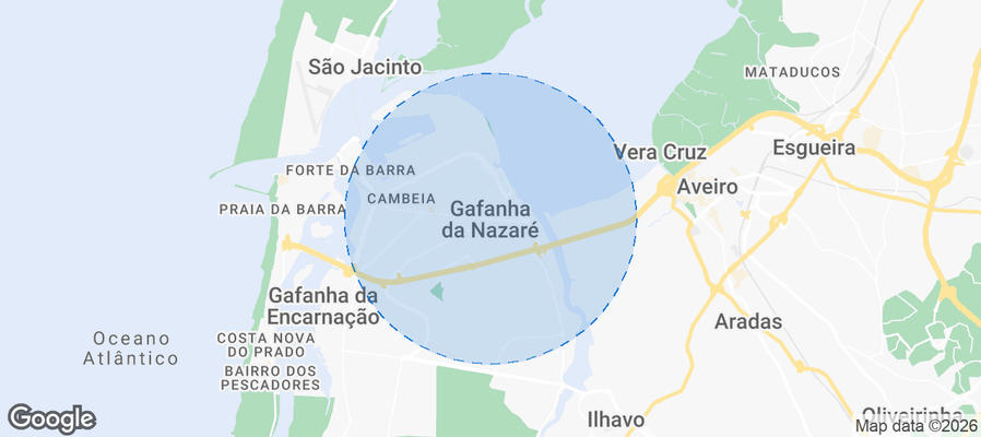 Gafanha da Nazare Airbnb map